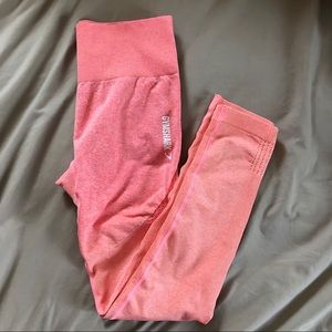 Gymshark Ombre Seamless Leggings Peach Coral S
